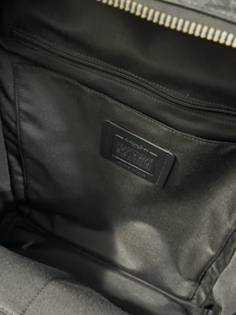 Gently Used - Coach Men’s Backpack In Signature Charcoal/Black - Picture 9 of 11